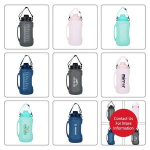 Bouteille d'eau en silicone pliable portable de 2 L avec poignée et couvercle à paille, design personnalisé pour le sport et les voyages - Product Image 5