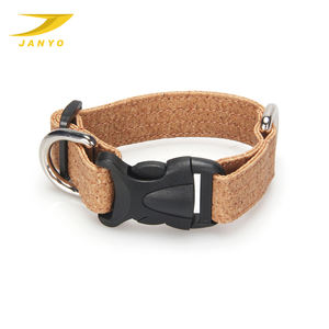Collar de perro de cuero de madera para protección del medio ambiente y materiales compatibles con mascotas Collar de perro de corcho portador de mascotas Collar de perro personalizado alto - Product Image 1