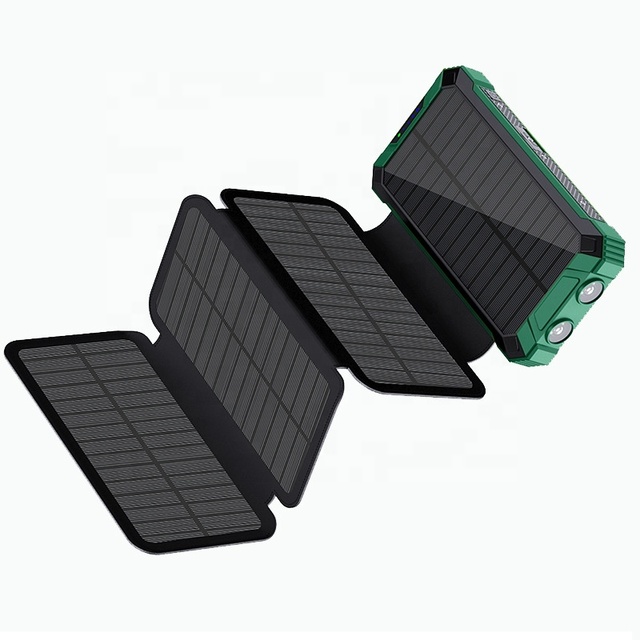 Solar Powerbank Foldable 4 in 1 Wireless Power Bank 36800mah Foldable Solar Panel