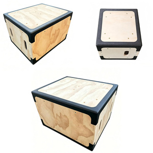 Caja Pliométrica <span class=keywords><strong>de</strong></span> Madera con Borde Seguro, Anti-lesiones, 3 en 1, con Bordes <span class=keywords><strong>de</strong></span> Goma Suave para <span class=keywords><strong>Crossfit</strong></span>, HIIT y Entrenamiento en Gimnasio - Product Image 1