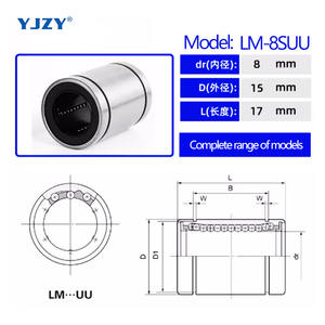 Линейные подшипники-направляющие, направляющие штанги, легкие подшипники скольжения LM3 4 5 6 8 10 12 16 20 50 60 80 для автоматизации принтеров - Product Image 5
