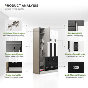 Cartmay Industrieel Wasgoed Z-Type Hpl Locker Systeem Uniform Dispenser Vuile Kleding Compartiment - Product Image 4