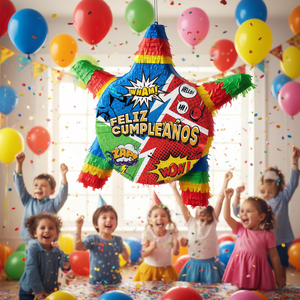 Piñata de Papel Novedosa para Fiesta de Cumpleaños de Superhéroes, 43x43cm, Bolsa de 12 Piezas - Product Image 3