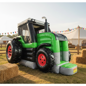 Castillo Hinchable de PVC Realista con Forma de Camión, Tractor Personalizado, Casa de Brinco Inflable con Tobogán, Venta al por Mayor - Product Image 1