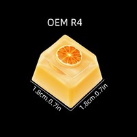 Millantech Keycaps en résine personnalisés, translucides, en forme de gelée de fraise, pour clavier mécanique à profil Cross