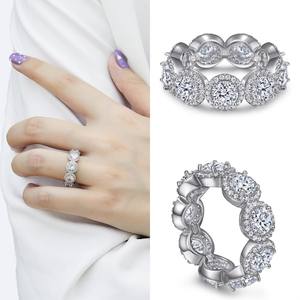 Ensemble de bijoux pour femmes en argent sterling 925 plaqué rhodium avec zircon, collier, boucles d'oreilles et bague, 3 pièces, luxe léger, pour mariage et fête - Product Image 5