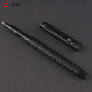 Yiren लक्जरी नई काले क्लासिक मैट काले उपहार पेन कस्टम लोगो कार्यालय व्यवसाय प्रचार धातु फव्वारा पेन - Product Image 5