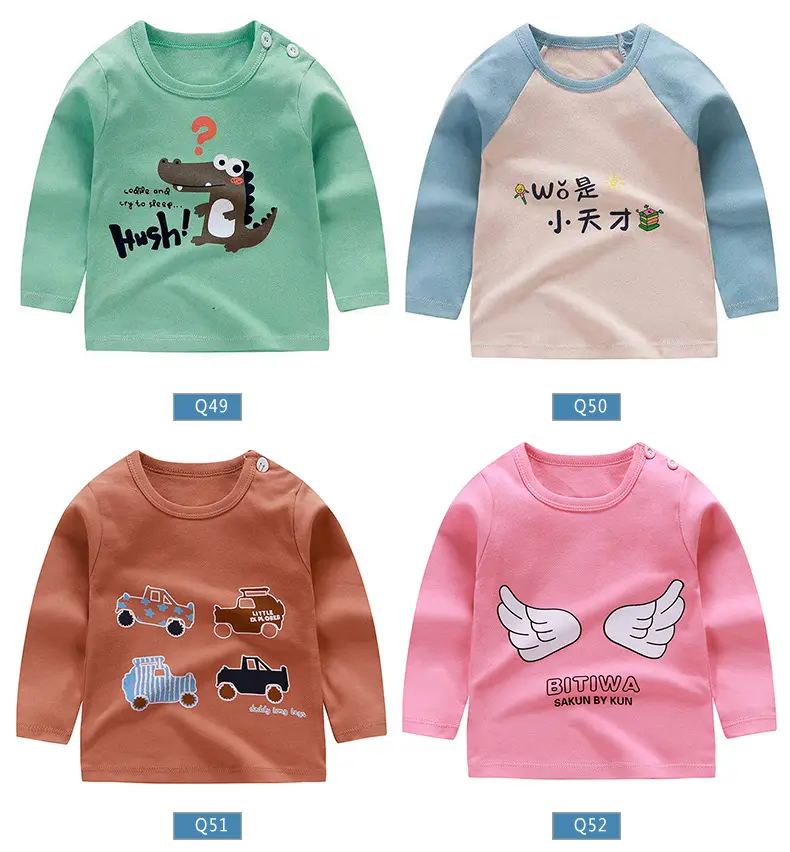 Toddler girls long sleeved cotton T shirt autumn winter girls clothes baby trend cotton top shirt for baby girls