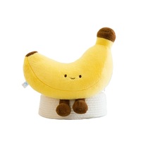 Jouets en peluche banane à jambes brunes, personnalisés et créatifs, apaisants, mignons, jaunes, en forme de fruit, décorations pour la maison, cadeaux, vente en gros
