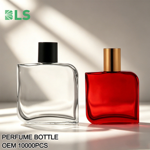 Fabricante de Botellas de Perfume Cuadradas Transparentes de Lujo de 50ml y 100ml, Botella de Perfume con Cuello de Presión de 15mm Personalizada - MOQ10000PS - Product Image 1