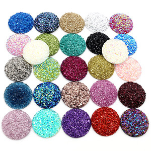 Neue Mode 10 teile/los 20mm 25mm Mischfarben Natural Ore Style Flatback Harz Cabochons für Armband Ohrringe Zubehör - Product Image 3