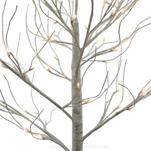 Outdoor Holiday <b>Christmas</b> <b>Decoration</b> Light up IP44 Plastic Artificial 6FT <b>White</b> Birch Twig Tree for Home Hotel Garden Yard Party - Product Image 2