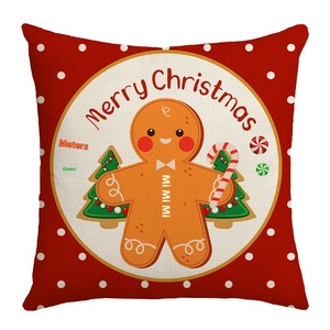 Nuovo per Amazon inverno natale pan di zenzero uomo stampato peluche cuscino decorativo per la casa divano cuscino all'ingrosso - Product Image 6