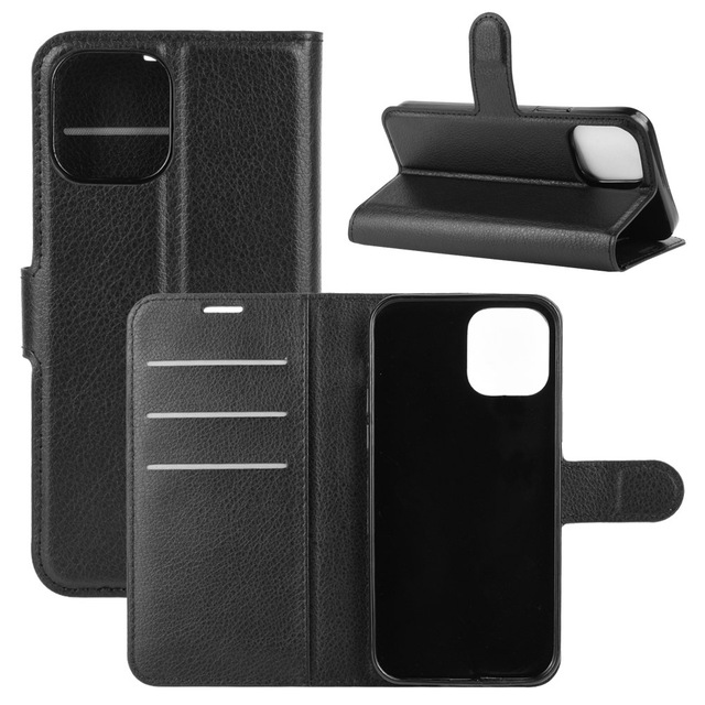 Flip Wallet Case Luxury PU Leather Cover With Card Slots for iPhone 12