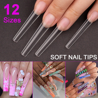 Haute qualité prix de gros nouveauté Extra longue XXL Non C courbe cercueil ongles conseils Offre Spéciale 504/360 pièces/sac