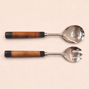 Servidor de Ensalada de Acero Inoxidable con Mango Grueso, Diseño Único, Alta Calidad, Plateado, Ecológico, Apto para Lavavajillas - Product Image 2