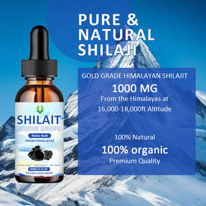 Gotas líquidas de Shilajit del Himalaya orgánico 100% de etiqueta privada 1000mg con extracto de raíz de Ginseng Rhodiola Rosea aumenta las gotas de resistencia - Product Image 3