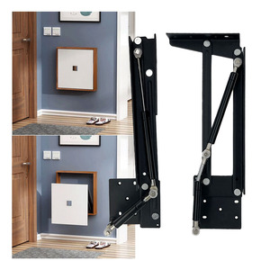 DIY Wall Mounted Conceal Stool Bracket Hinge Iron Hardware Accessories for Folding Seat Chair for RV <strong>Shoe</strong> Cabinet <strong>Wardrobe</strong> - Product Image 1
