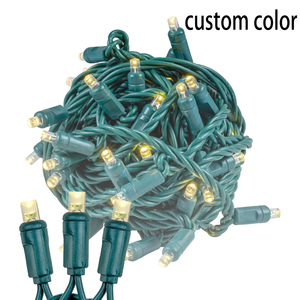Guirlande lumineuse LED conique à large angle de 33' avec 100 lumières blanc froid de 5 mm, mini-lumières de Noël pré-ensassées de 4'' pour la décoration commerciale extérieure - Product Image 1