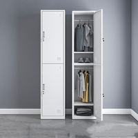 Armoire penderie en métal à deux portes Armoire de rangement en métal Armoire de rangement en métal bon marché Meuble de rangement robuste pour vêtements