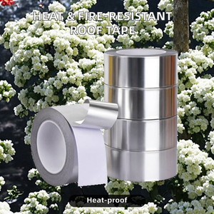 High-Temperature Fireresistant Acrylic <b>Adhesive</b> Roof Aluminum Foil Tape Single Heatresistant for Masking High Temp Production - Product Image 2