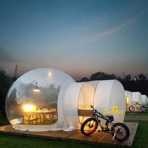 Tente à bulles gonflable pour camping en plein air, couleur personnalisable, ventilateur intégré, chambres de style resort, bâche en PVC - Product Image 5