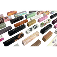 Tubes de gloss à lèvres vides à tête de brosse large, tubes de gloss à lèvres ronds avec boîte et boîtes d'emballage avec logo