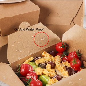 RTS Customized Restaurant Take Out Mobile Fast Food Container Packaging <b>Boxes</b> Takeaway Brown Kraft Snack Food Paper <b>Lunch</b> <b>Boxes</b> - Product Image 3
