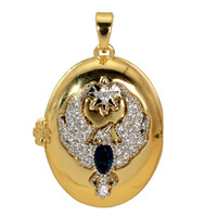 Collier pendentif cadre photo créatif, alliage de cuivre plaqué or 18 carats avec zircon, idéal pour les couples comme cadeau