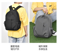 Sac à dos d'étudiant personnalisé 2025 simple pour ordinateur portable 16 pouces, couleur unie, grande capacité, fermeture éclair, sangle antivol, transport facile