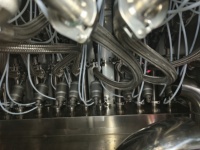 Machine de remplissage à chaud entièrement automatique de haute qualité pour baumes, machine de remplissage à piston 12 têtes