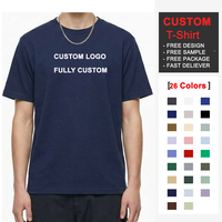 T-shirts personnalisés directement de l'usine, 230 GSM, coton tricoté lourd, coupe classique, uni, épaules tombantes, unisexe, impression de logo, pour hommes