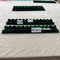 Poussoir de tuiles de mahjong en acrylique de luxe moderne, bords ondulés, motif écaille de tortue de style américain, lot de 4 pièces, vente en gros, personnalisable