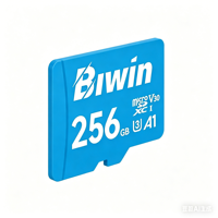 بطاقة ذاكرة BIWIN MS100 سعة 256 جيجابايت بسرعة قراءة 100 ميجابايت/ثانية مقاومة للماء والغبار والكهرومغناطيسية للمراقبة والطائرات بدون طيار ومكبرات الصوت