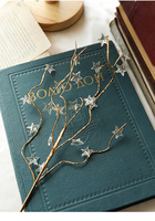Branches d'étoiles de Noël dorées de luxe, pics d'étoiles en acrylique transparent pour sapin de Noël, décoration élégante pour la table de fête de Noël à la maison