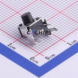 TS-1093A-A6B3-D2 Tactile Switch Through hole,6x6mm Switch Single Pole Single Throw Round Button Right Angle Insert 6mm - Product Image 1