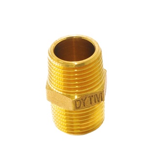 Filetage mâle BSP de haute qualité 1/2 "raccords de <span class=keywords><strong>plomberie</strong></span> filetés mâles <span class=keywords><strong>en</strong></span> laiton <span class=keywords><strong>mamelon</strong></span> d'extension de tuyau Double avec d'excellentes performances - Product Image 1