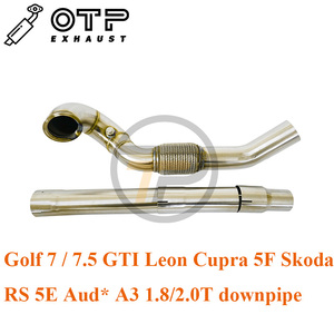 Tuyau d'échappement OTP pour <span class=keywords><strong>Golf</strong></span> <span class=keywords><strong>7</strong></span> / <span class=keywords><strong>7</strong></span>.5 <span class=keywords><strong>GTI</strong></span> Leon Cupra 5F Skoda RS 5E Aud * A3 1.8/2.0T SUS304 tuyau de descente en acier inoxydable - Product Image 3