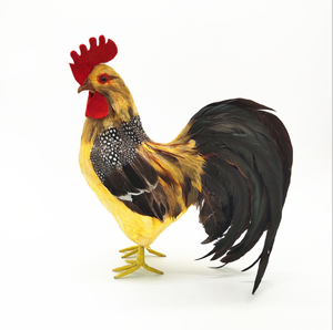Productos Populares, Aves de Plumas Artificiales, Gallina de Tamaño Real, Adornos Coloridos para Jardín y Granja, Gallo para Decoración - Product Image 4