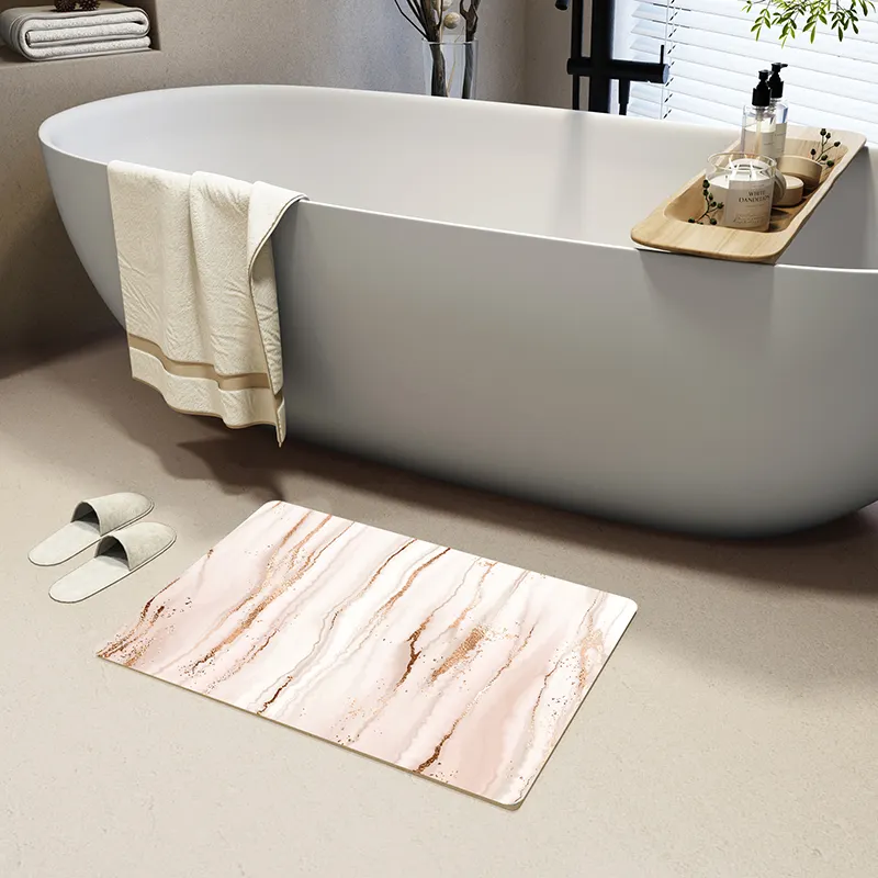 Aksesori karpet kamar mandi diatomite mineral tanpa rasa Dan Ramah Lingkungan Klasik Mewah morden desain dapat disesuaikan laris