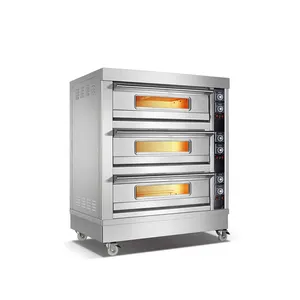 متعددة الوظائف الحرة الدائمة بنيت في تسخين الطعام 3 طبقة سطح طباخ الشواء فرن البيتزا الكهربائية
