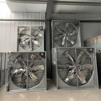 Ventilateur d'extraction axial industriel en tôle galvanisée avec volet automatique anti-pluie et anti-poussière pour usine