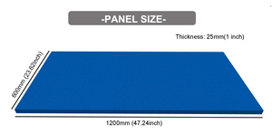 Pannelli Acustici in Fibra di Vetro 47.24X23.62X1 Pollici, Pannello Fonoassorbente per Studio, Home Theater, Ufficio - Product Image 4