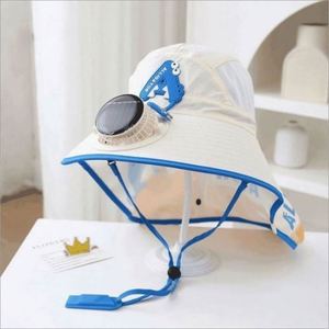 Wholesale Summer Fan <b>Hats</b> <b>for</b> Children Sun Protection Bucket <b>Hat</b> Summer Solar Fan Fisherman <b>Hat</b> - Product Image 2