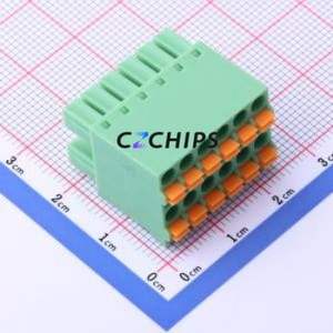 KF2EDGKNH-3.81-2*6P Plug-in Terminal Block P=3.81mm Connector ( Connector Type: Plug )( Construction: 2x6P )( Pitch: 3.81mm ) - Product Image 1