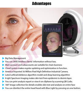 Portable 3d Ai Face Skin Analisador De Pele Facial Tester Scanner Magic Face Mirror Device Machine d'analyse de la peau Analyseur de peau - Product Image 6