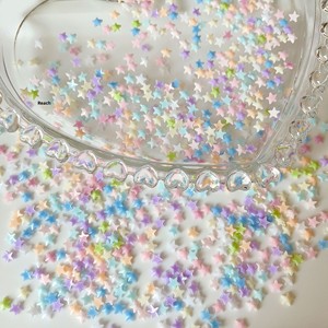 200 pièces/sac <span class=keywords><strong>Mini</strong></span> étoiles en résine couleur <span class=keywords><strong>macaron</strong></span>, étoiles à cinq branches stéréo, accessoires pour nail art, coques de téléphone DIY et protections pour appareils mobiles - Product Image 2