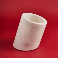 Refroidisseur à vin en marbre poli artisanal au design unique, porte-bouteille de champagne, refroidisseur à vin