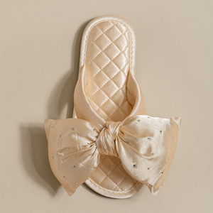 Factory Wholesale for New Styles Women Home Cotton Comfortable Shoes Slippers Bow Girl Wedding Slipper - Product Image 4
