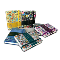 Carnet papier A6 en tissu à couverture rigide, journal imprimé